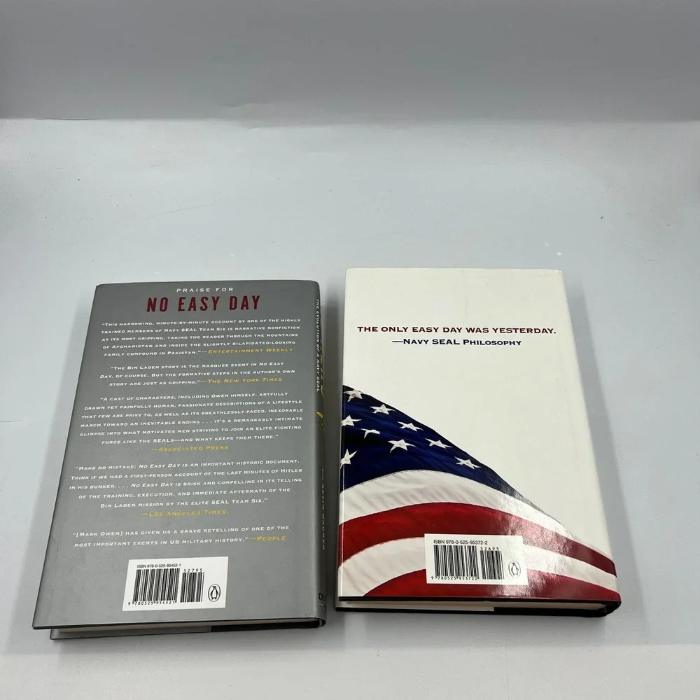 Owen, Mark 2 Hardcover Dust Jacket Book Lot No‎ Easy Day & No Hero Excellent